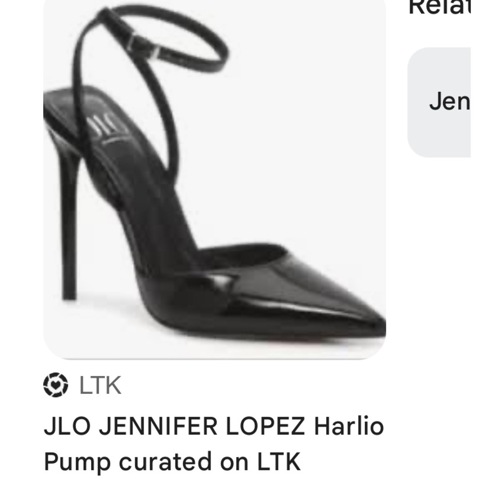 Jennifer Lopez Harlio Black Patent Strappy Heels size 8.5. New in Box